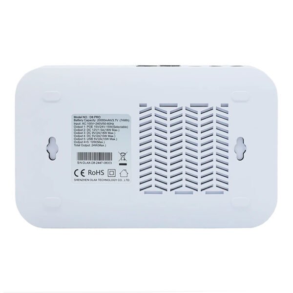 Smart Mini DC UPS Olax D8 Pro 24w Rj45 20000mah