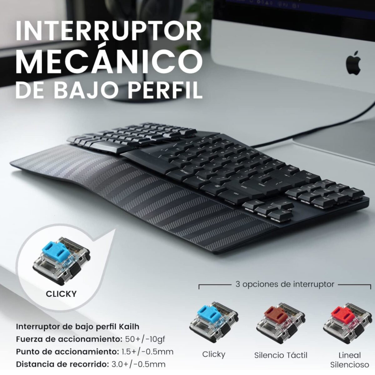 Teclado Ergonómico Usb Perixx 335 Multimedia Español - Imagen 3