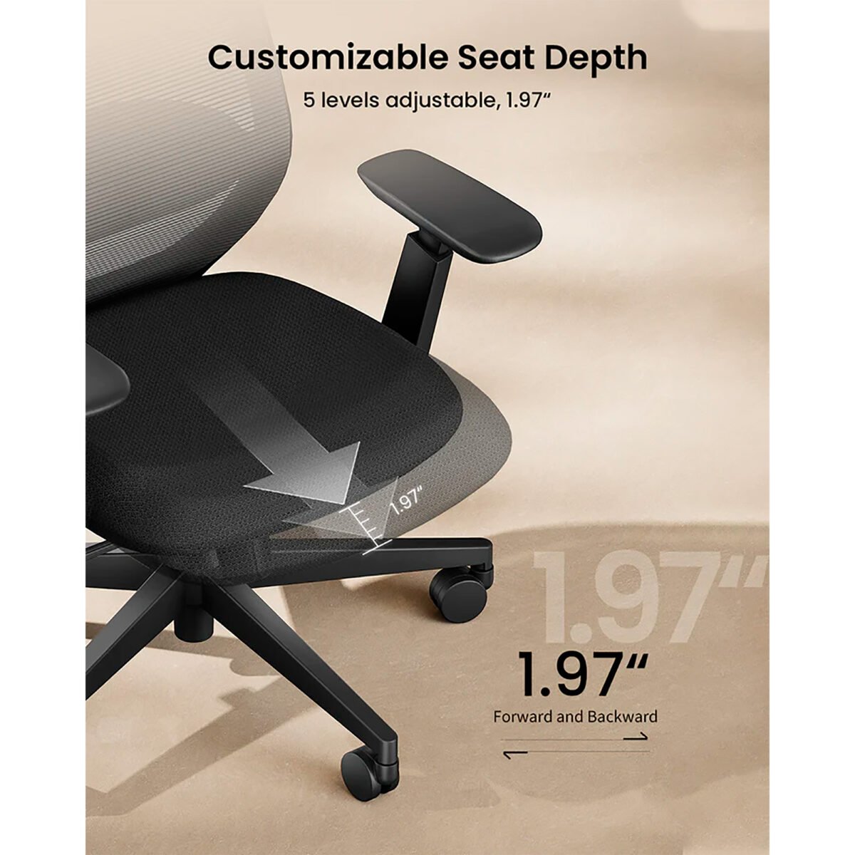 Silla de Escritorio Ergonómica Ajustable 360°/130° ProtoArc Ec200 - Imagen 5