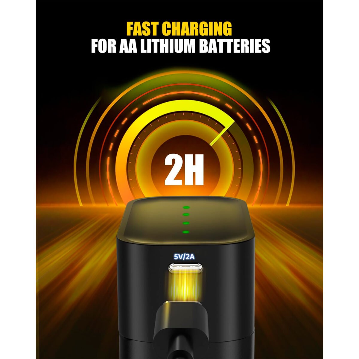 Cargador Rayhom Para 4 Pilas AA + 8 Pilas AA 1,5v Litio 3700mwh - Imagen 5