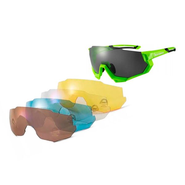 Lentes Deportivos Polarizados +4 Intercambiables Rockbros Uv400