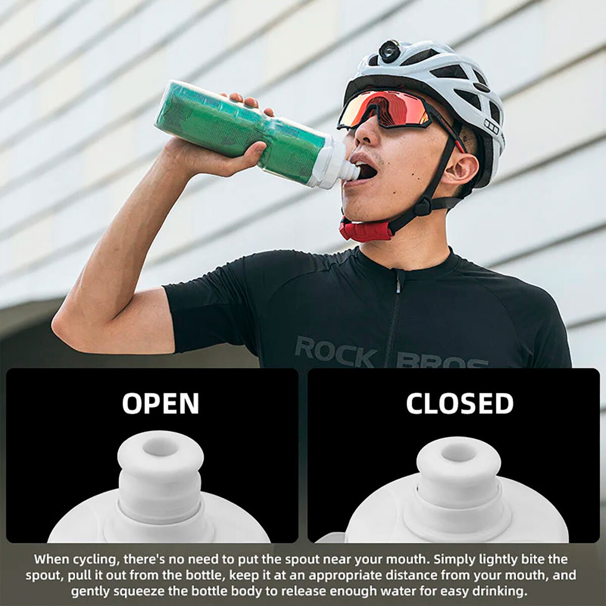 Caramañola Térmica Rockbros 670ml Ergonómica Antideslizante - Imagen 2