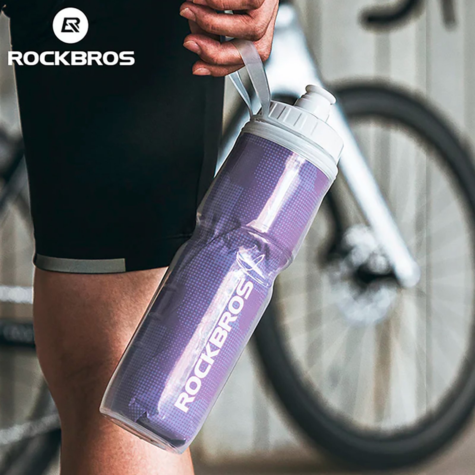 ROC352100190_05.jpg Caramañola Térmica Rockbros 670ml Ergonómica Antideslizante - Imagen 1