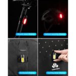 Luz Trasera Para Bicicleta Rockbros Ip44 5 Modos Azul Rojo - Imagen 3