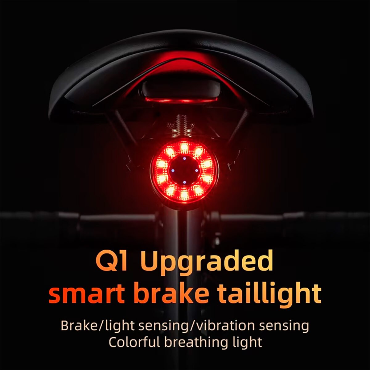 Luz Trasera Inteligente Para Bicicleta Rockbros Ipx6 5 Modos - Imagen 4