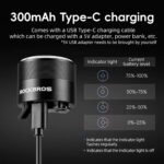 Luz Trasera Inteligente Para Bicicleta Rockbros Ipx6 5 Modos