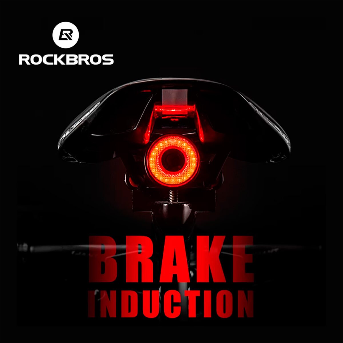 Luz Trasera Inteligente Para Bicicleta Rockbros Ip65 3 Modos - Imagen 2