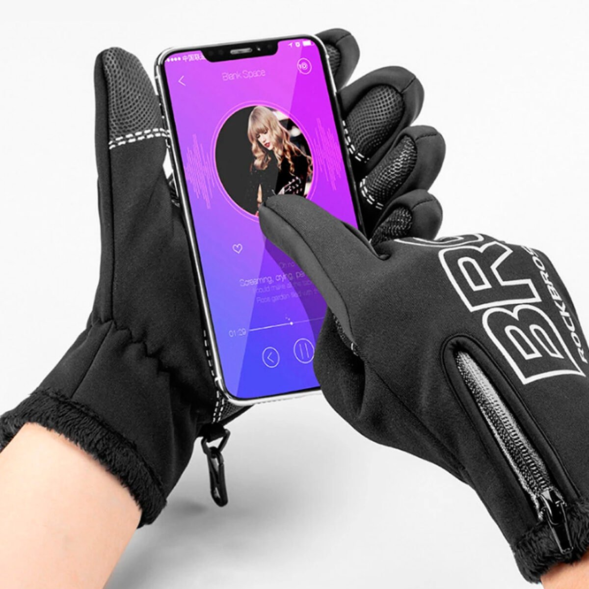 Guantes De Invierno Rockbros Antideslizantes L - Imagen 5