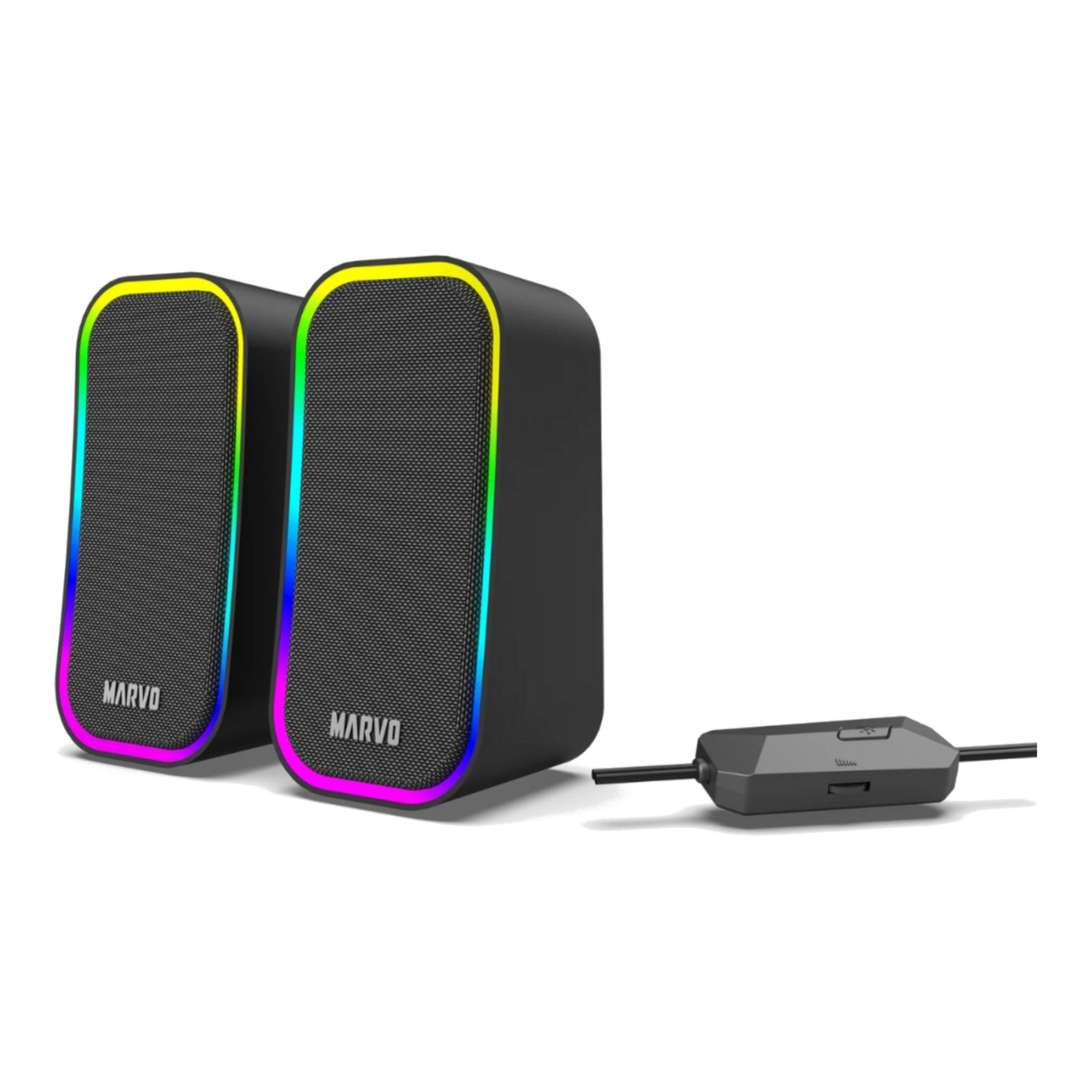 SG285-03.jpg Parlantes Gaming Pc Marvo Sg-285 Con Iluminación Rgb - Imagen 1