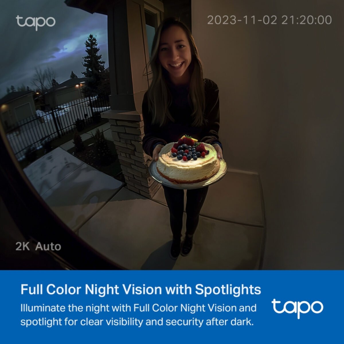 Timbre Con Video Tapo D210 Visión Nocturna Wifi 2K - Imagen 3