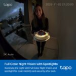 Timbre Con Video Tapo D210 Visión Nocturna Wifi 2K - Imagen 3