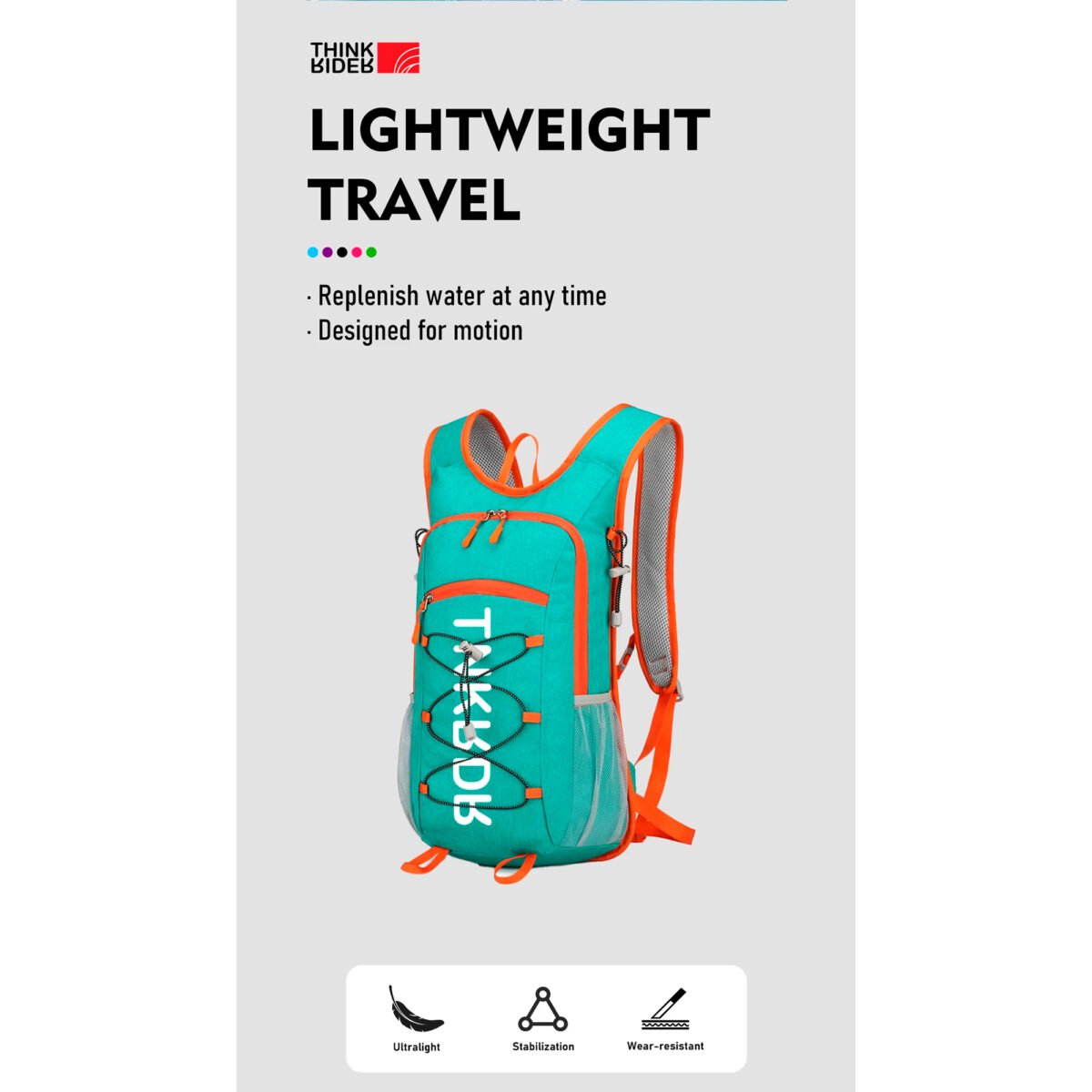 Mochila De Hidratación 2L Thinkrider Repelente Al Agua - Imagen 3