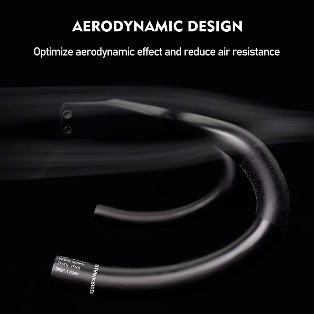 Manillar Bicicleta Thinkrider 380-100mm Fibra De Carbono - Imagen 2