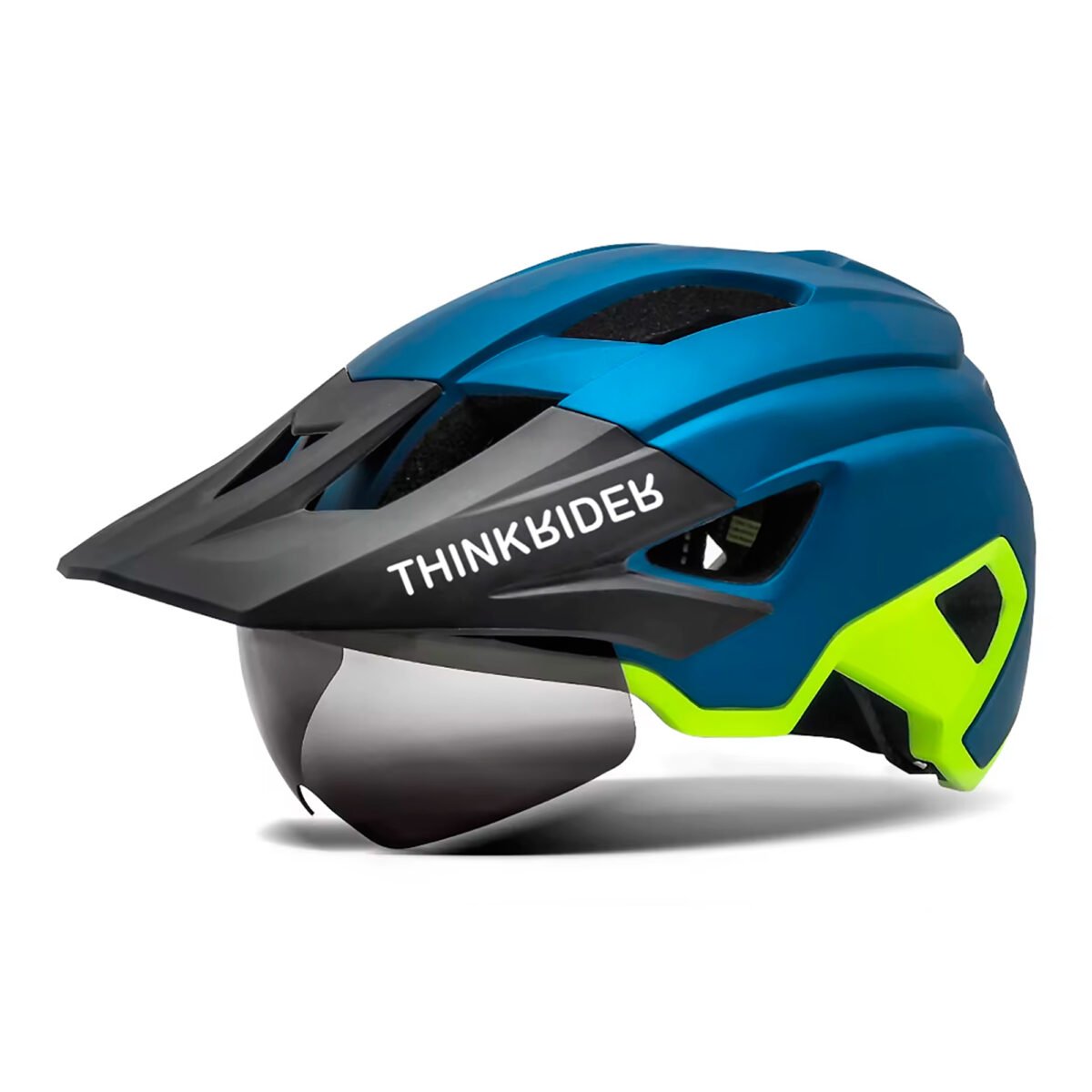 Casco Para Ciclista Thinkrider Con Lentes Visera Y Luz Trasera - Imagen 4