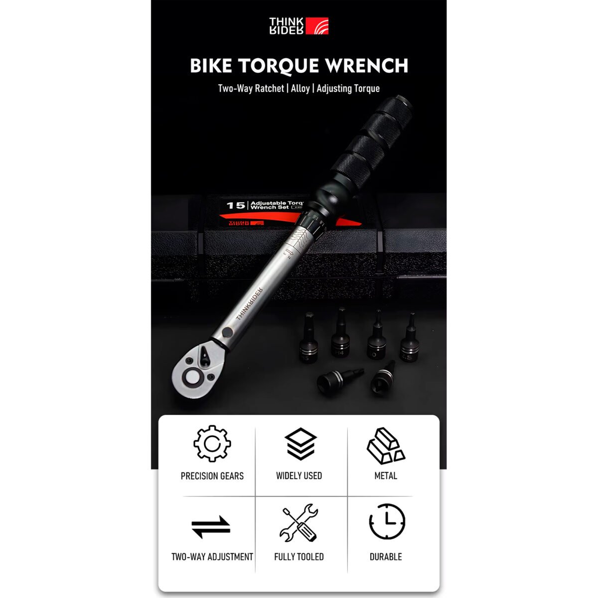 Kit De Herramientas Thinkrider Con Llave Torque Y Puntas Torx Y Allen - Imagen 5