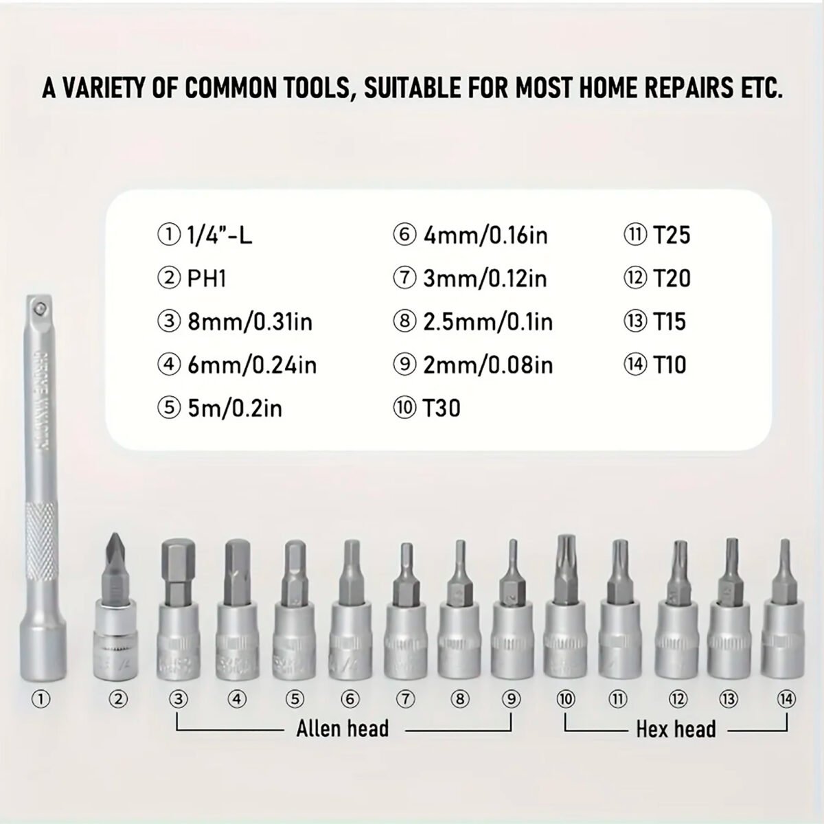 Kit De Herramientas Thinkrider Con Llave Torque Y Puntas Torx Y Allen - Imagen 6