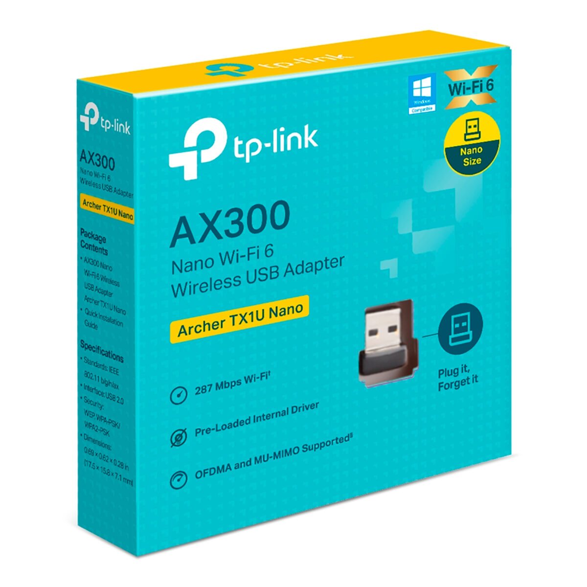 Tarjeta De Red Tp-link Archer Tx1u Nano Wifi 2,4ghz AX300 - Imagen 4