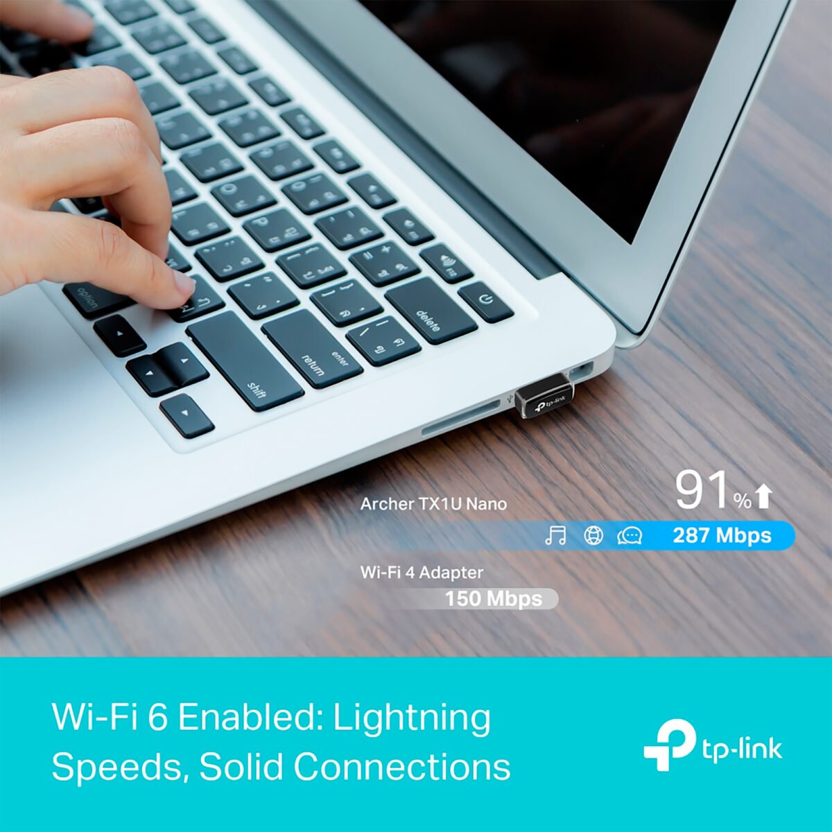 Tarjeta De Red Tp-link Archer Tx1u Nano Wifi 2,4ghz AX300 - Imagen 2