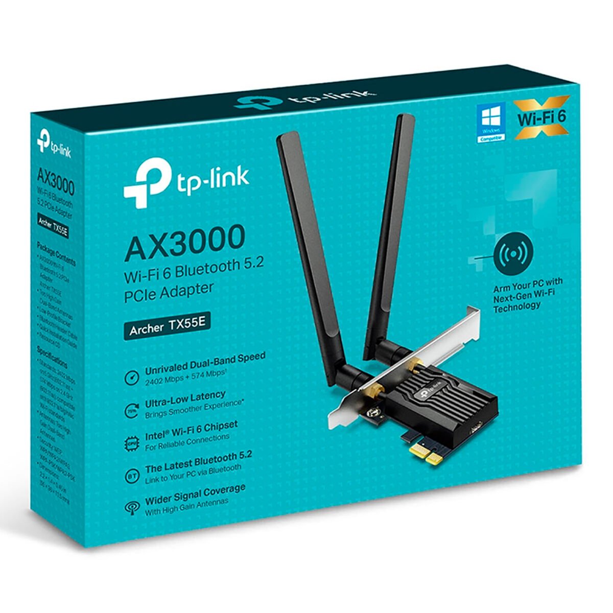 Tarjeta De Red Tp-link Archer Tx55e Wifi Bt 2,4ghz 5ghz AX3000 - Imagen 3