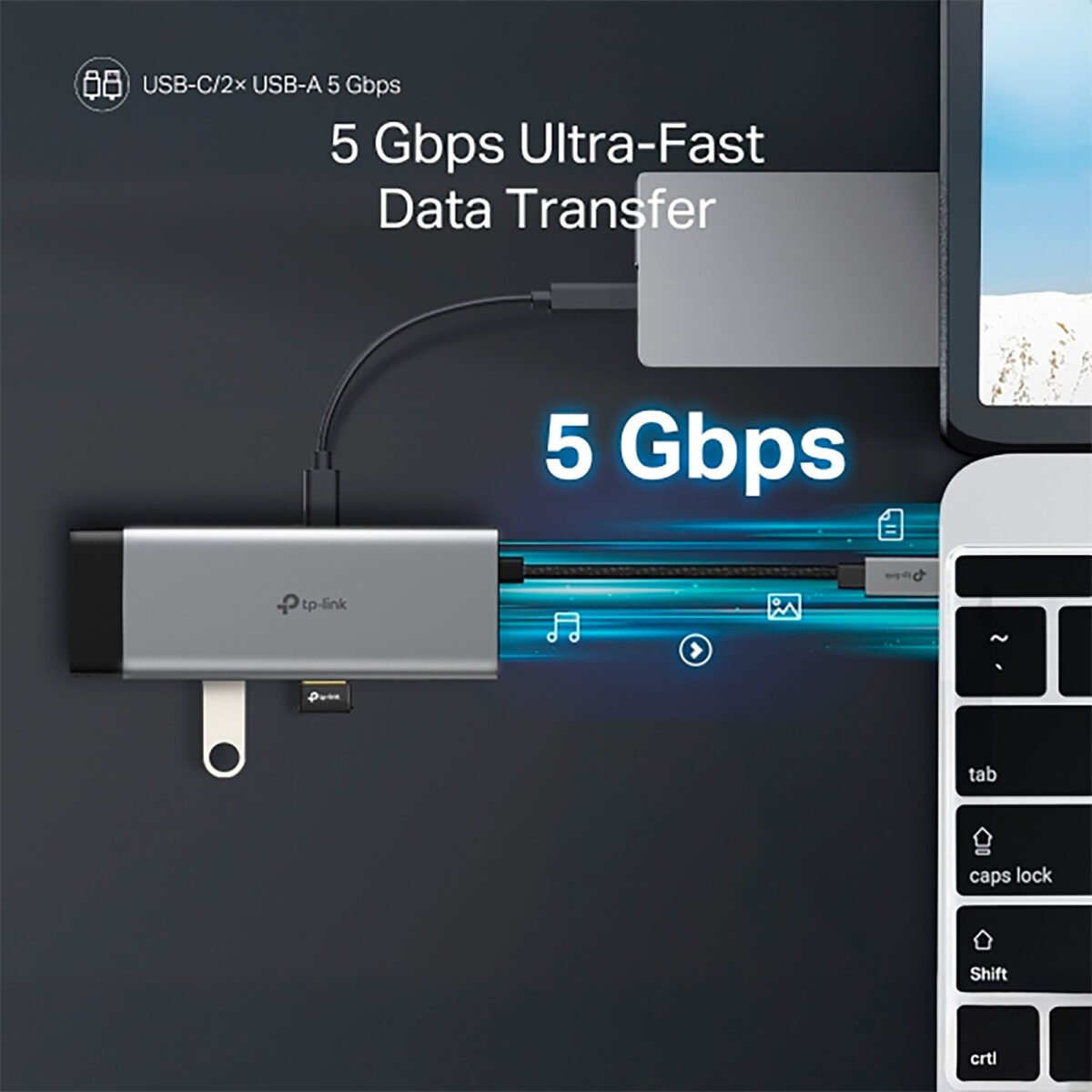 Hub Usb C 7en1 Tp-Link Uh7020c 7 Puertos - Imagen 3