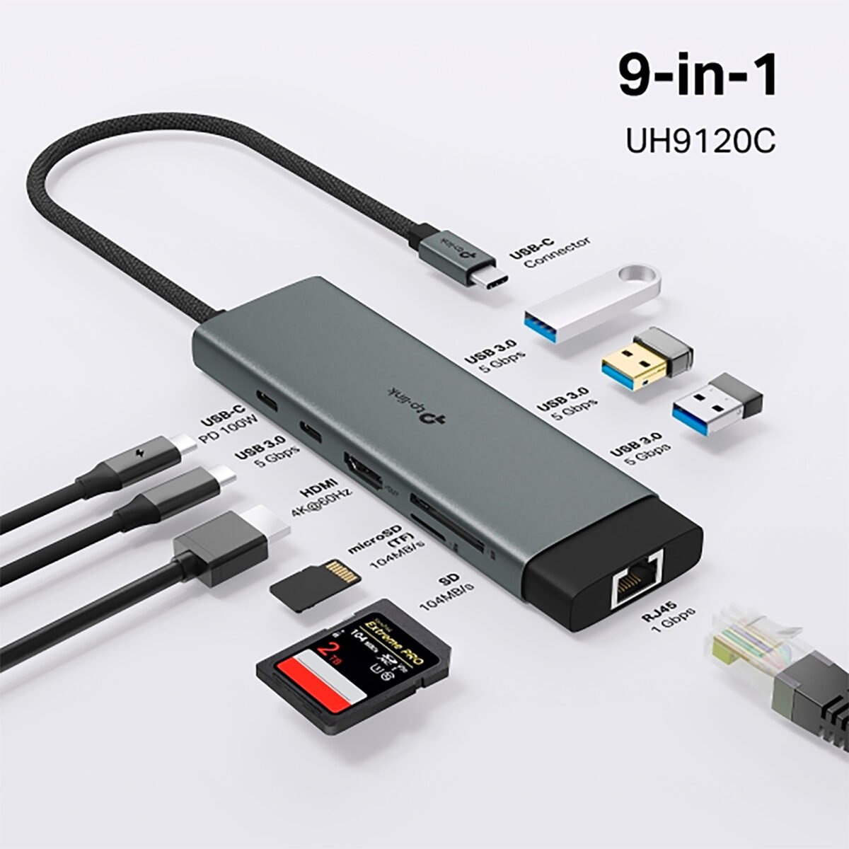 Hub Usb C 9en1 Tp-Link Uh9120c 9 Puertos - Imagen 10
