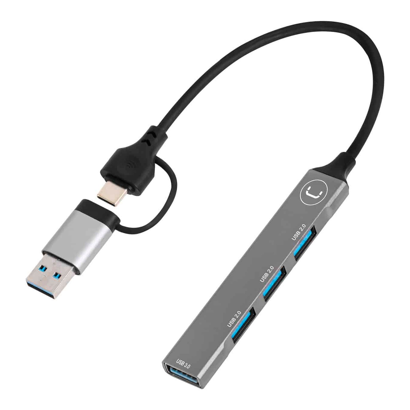 UNNHB1014SV_01.jpg Hub Usb C / Usb A 4en1 Unno Hb1014sv 4 Puertos Usb A - Imagen 1