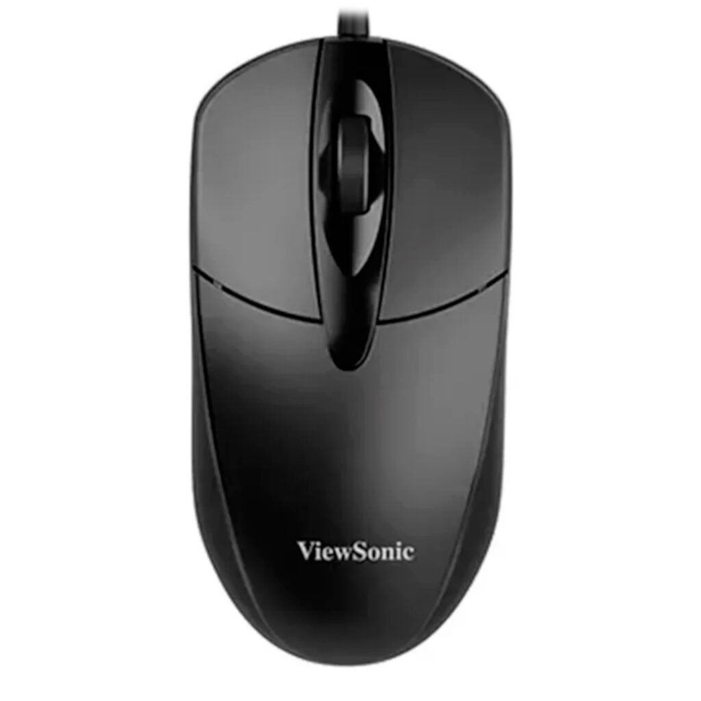 Mouse ViewSonic MU105 USB — Diseño ambidiestro y conexión USB