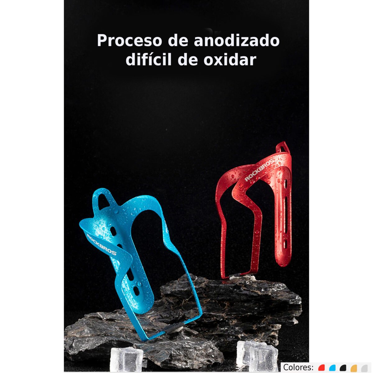 Portacaramañola De Aluminio Rockbros Dorada - Imagen 2