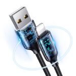 Cable de Datos   USB A a Lightning  1.2M  Negro  U78  Con LCD  SJ543  USAMS - Imagen 3