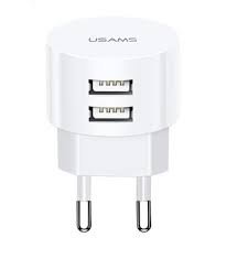 dlimgs.php_-10332.jpg Cargador USB T20 2 USB 2.1A Blanco (sin cable) CC080 USAMS - Imagen 1