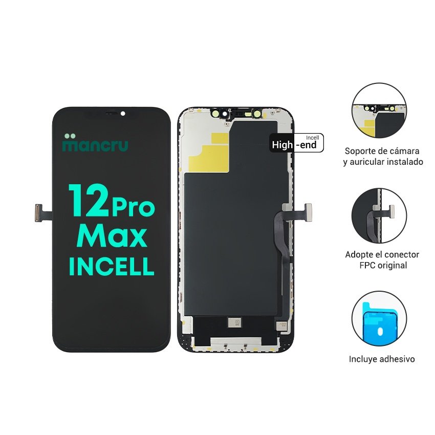 dlimgs.php_-10343.jpg Display Apple iPhone 12 Pro Max (Incell High-End) Comp. Negro IC Removible - Imagen 1