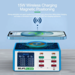 Fuente 8 Puertos + Carga Inalámbrica 15W c/ LCD   RL-309AW  Relife - Imagen 2