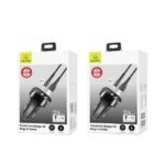 Cargador Auto C13   2 USB  2.1A  Cable Tipo C  Negro  NT Series  USAMS - Imagen 2