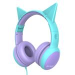 Auricular Stereo para Niños E61V   Violeta  c/Orejitas  Gorsun