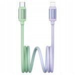 Cable de Datos USB C a Lightning Bicolor   PD  30W  1.2M  Verde/Violeta  SJ757  USAMS - Imagen 6