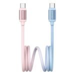 Cable de Datos USB C a USB C Bicolor   PD  60W  1.2M  Azul/Rosado  SJ756  USAMS - Imagen 5