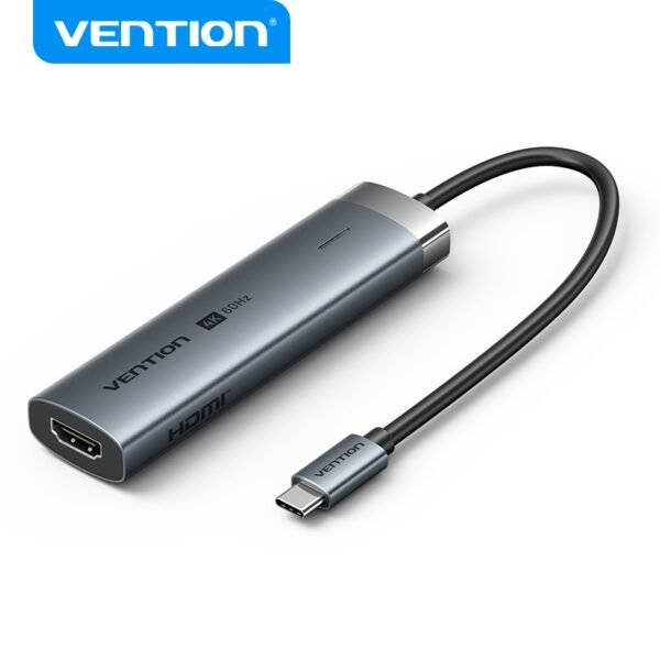 Estación de acoplamiento USB-C a HDMI/USB 3.0x3/USB 3.2 Gen 1 Tipo C/PD   Aluminio Gris  0.15M  TGMHB  Vention