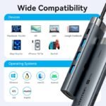 Estación de acoplamiento USB-C a HDMI/USB 3.0x3/USB 3.2 Gen 1 Tipo C/PD   Aluminio Gris  0.15M  TGMHB  Vention - Imagen 7