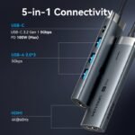 Estación de acoplamiento USB-C a HDMI/USB 3.0x3/USB 3.2 Gen 1 Tipo C/PD   Aluminio Gris  0.15M  TGMHB  Vention - Imagen 15
