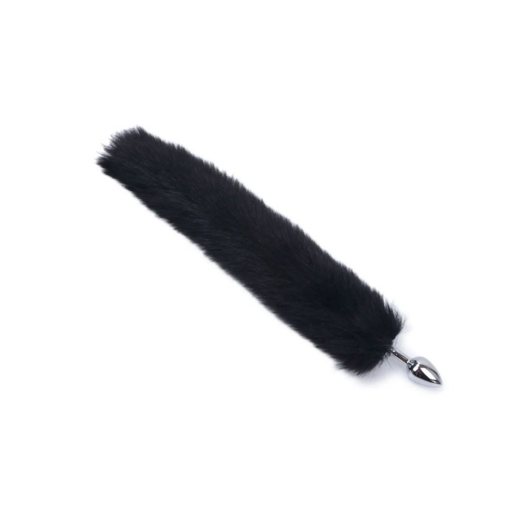 dlimgs.php_-1229.jpg Plug Anal Metálico Cola de Zorro YS-BE001-3 Negro Adulto - Imagen 1