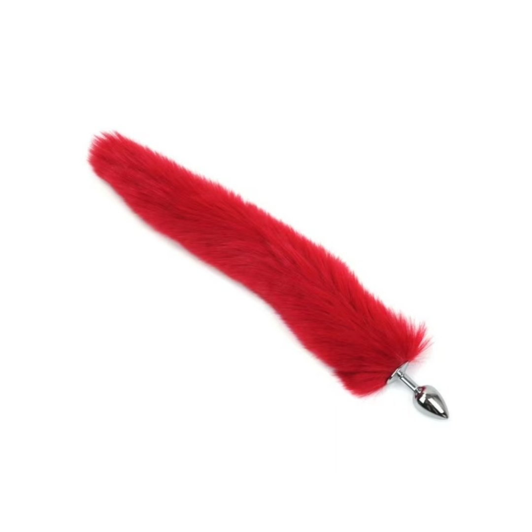 dlimgs.php_-1230.jpg Plug Anal Metálico Cola de Zorro YS-BE001-2 Rojo Adulto - Imagen 1
