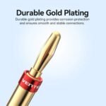 Conector Banana para Parlantes   x2 / Chapado en oro  BFDJ0-2  Vention - Imagen 4