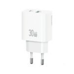 Cargador de Pared T65   30W USB A + USB C  Blanco  CC316  USAMS - Imagen 4
