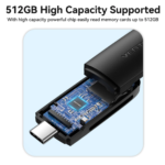 Lector de tarjetas SD+TF   USB-C 3.0 / Negro  CLHB0  Vention