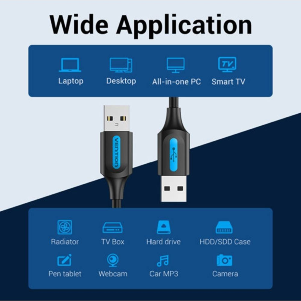 dlimgs.php_-1281.png Cable USB 2.0-A Macho/Macho / 1.5M / Negro COJBG Vention
