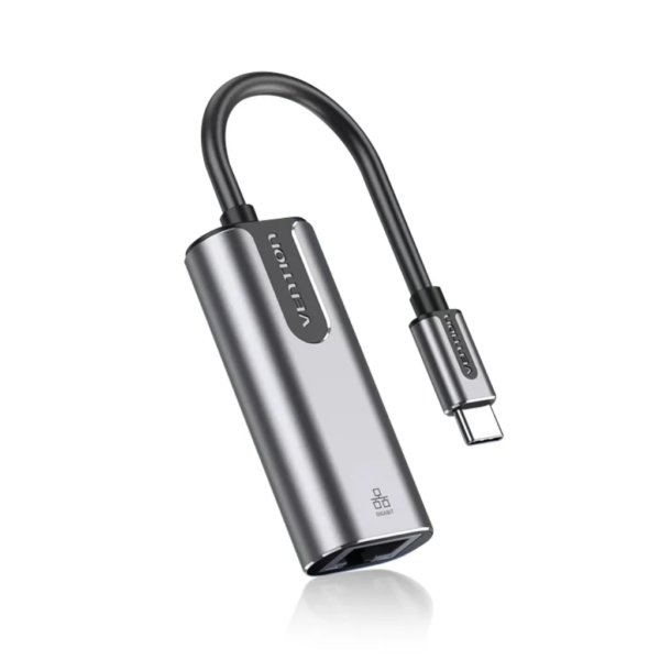 dlimgs.php_-1291.png Adaptador USB-C a Gigabit Ethernet / 0.15M / Aluminio Gris CFNHB Vention