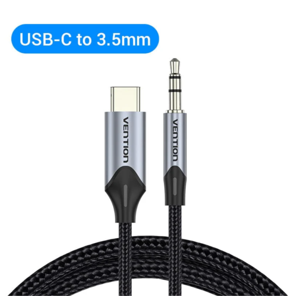 dlimgs.php_-1303.png Cable USB-C a 3.5mm Macho/Macho / 1M / Plateado BGKHF Vention