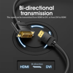 Cable HDMI a DVI  Macho/Hembra / 1.5M / Negro  ABFBG  Vention - Imagen 3