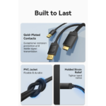 Cable HDMI a DP   Macho/ Macho  1.5M / Negro  ABJBG  Vention - Imagen 3