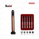 Set de 5 Destornilladores 3D  8926    0.6/0.8/1.5/T1/T2  Dorado  Kaisi - Imagen 2